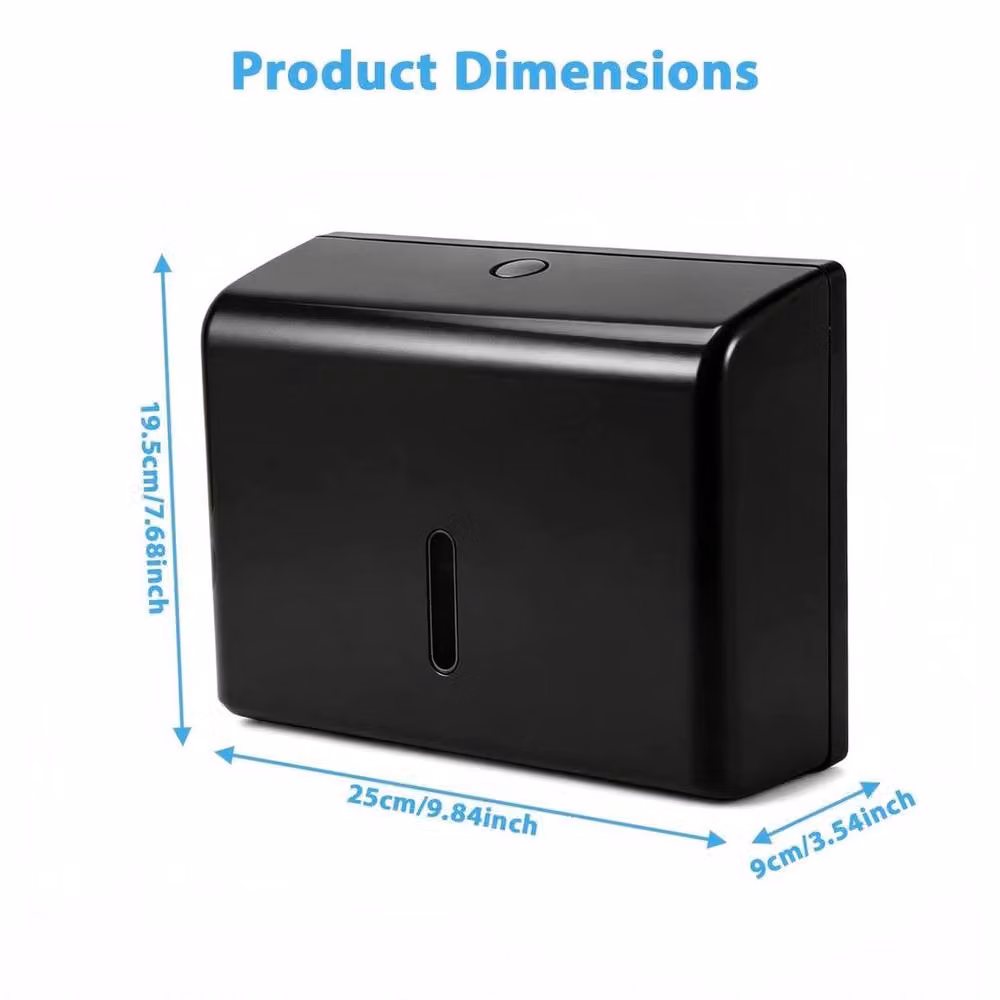 Kelvenix Black Wall Mounted ABS Multifold Paper Towel Dispenser – 2