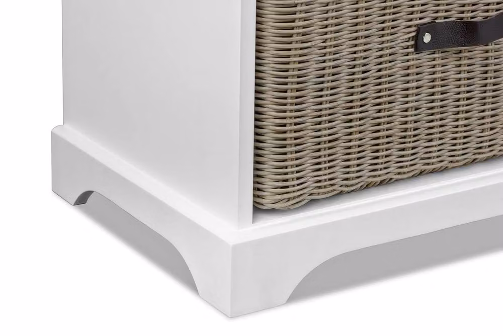Statement Furniture Tetbury 9 Drawer Storage Unit in White with Neutral Extra-Strong Baskets, W/D/H: 80 x 40 x 105 cm – 4