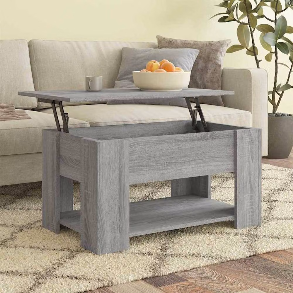 Berkfield Home Grey Sonoma Coffee Table with Lift Mechanism, W: 79 cm, D: 49 cm, H: 41 cm – 2