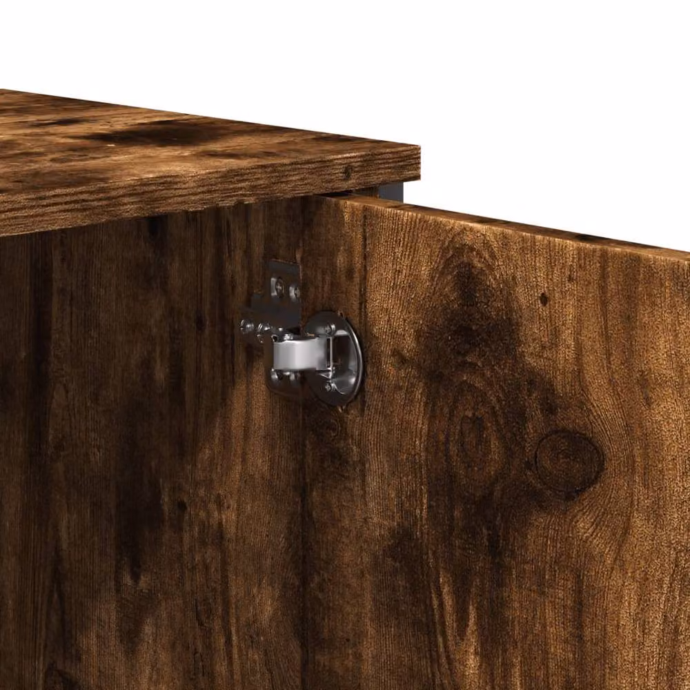 Berkfield Home Classic Console Table in Smoked Oak Brown, W/D/H: 100 x 35 x 74.5 cm – 4