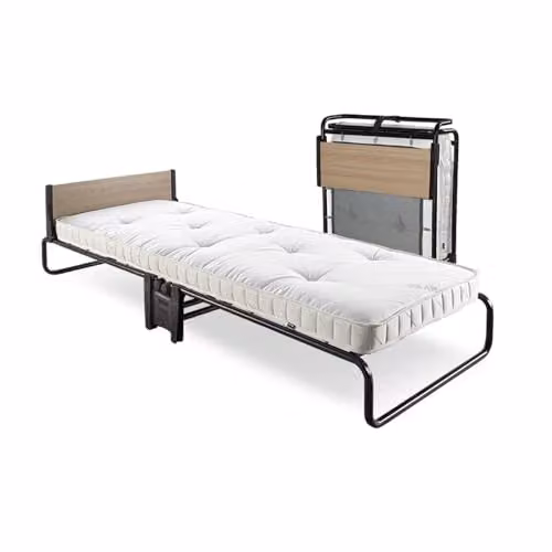 JAY-BE Revolution Single Folding Bed with Micro e-Pocket Spring Mattress, Black, W/D/H: 90 x 190 x 26 cm – 1