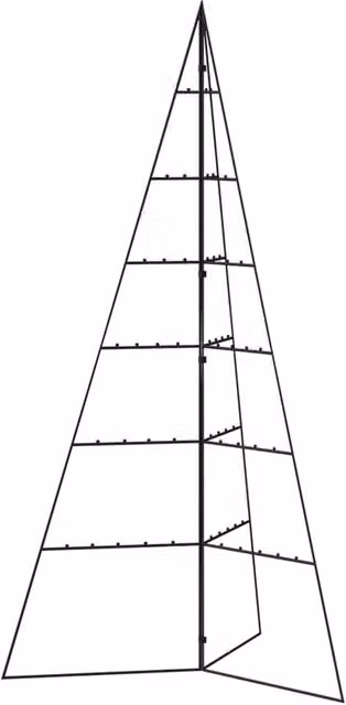 Berkfield Home Modern Metal Christmas Tree in Black, Height: 140 cm