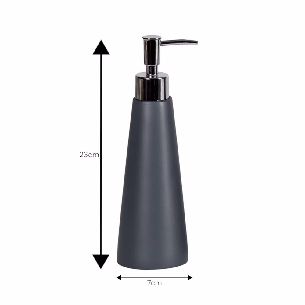 Showerdrape Alto 2 Set Grey Liquid Soap Dispenser and Tumbler – 3