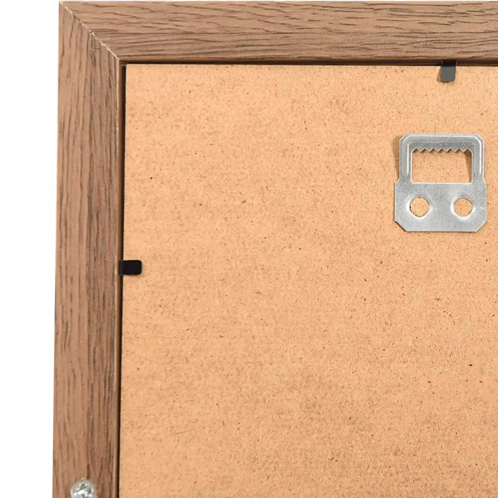 Berkfield Home Modern Rectangular Collage Photo Frame in Light Brown for 10 x 10x15 cm Pictures – 4