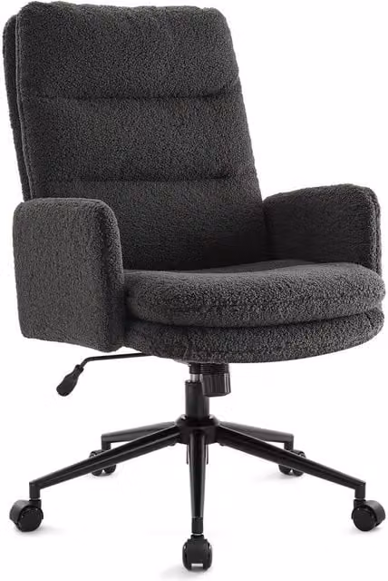 EONLION Grey Ergonomic High Back Swivel Office Chair with Armrests – 1