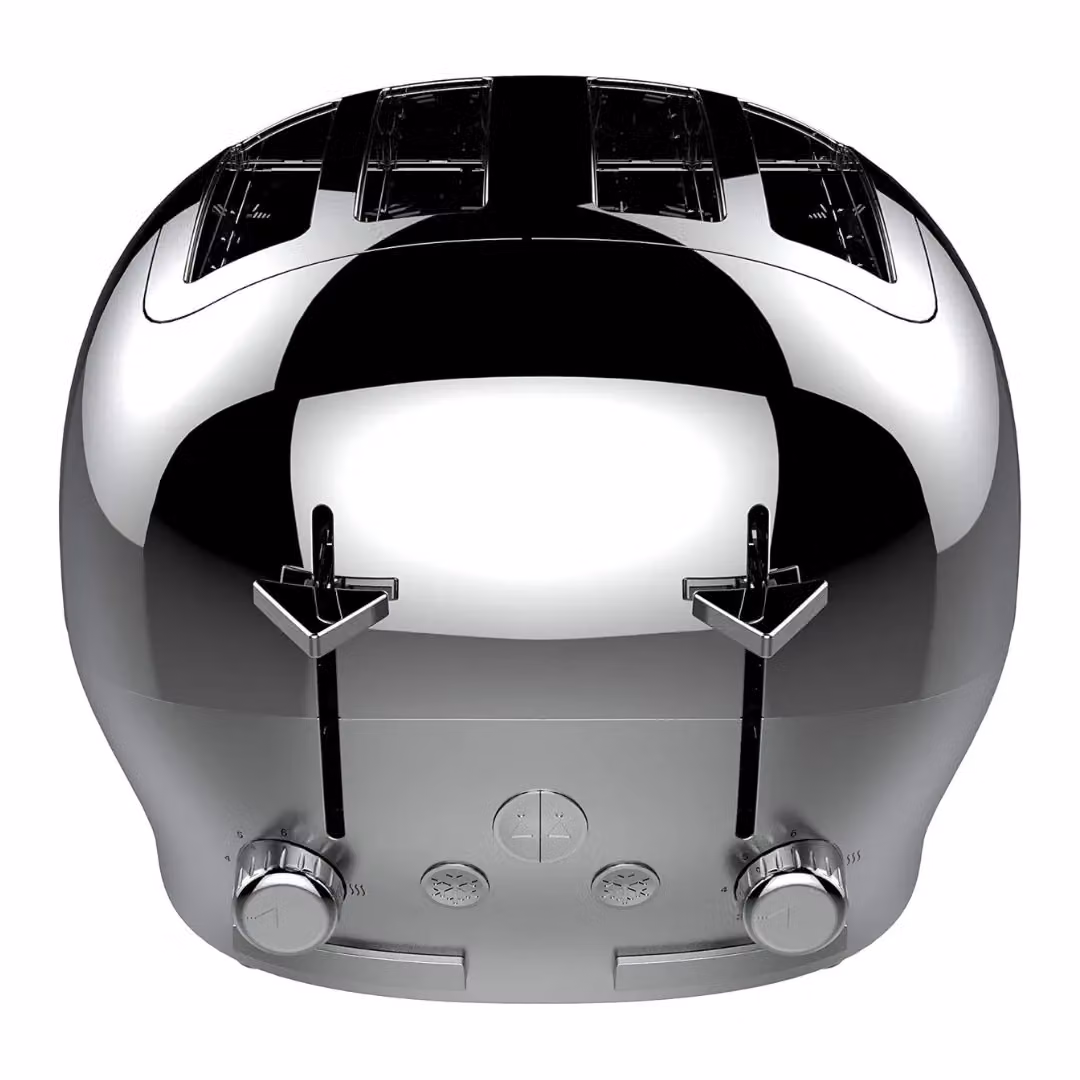 The Funky Appliance Company 4 Slice Stainless Steel Toaster in Silver – 2