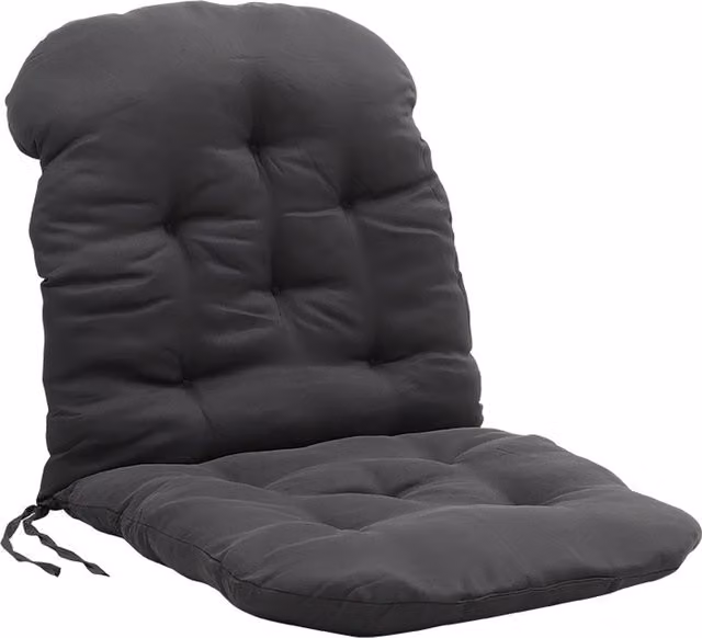 Livingandhome All Weather Waterproof Recliner Chair Cushion in Dark Grey