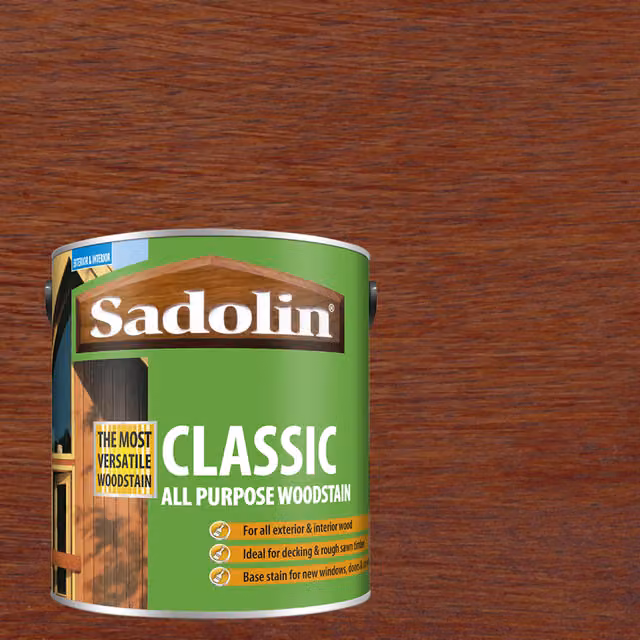 Sadolin Classic All Purpose Woodstain, Mahogany Brown, Matt, 5 l
