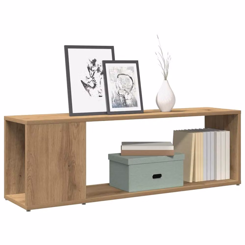 Berkfield Home Artisan Oak TV Cabinet in Brown, W/D/H: 100 x 24 x 32 cm – 2