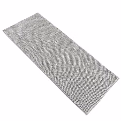 Brentfords OHS Chenille Bath Mat, Grey, W/D/H: 110 x 45 x 1.3 cm – 1