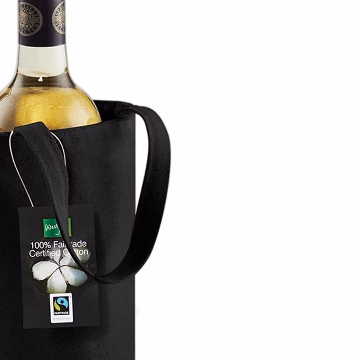 Westford Mill Cotton Bottle Bag, Pack of 2, Black – 2