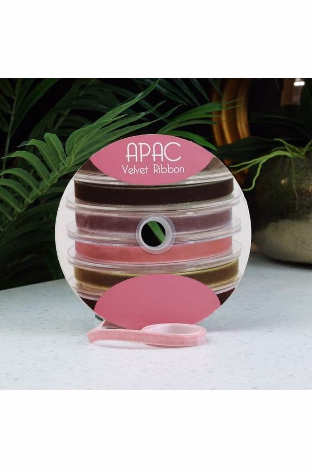 KDMD Dusky Pink Velvet Ribbon, 2 Pack (Width: 10 mm, Length: 20 m per roll) – 1