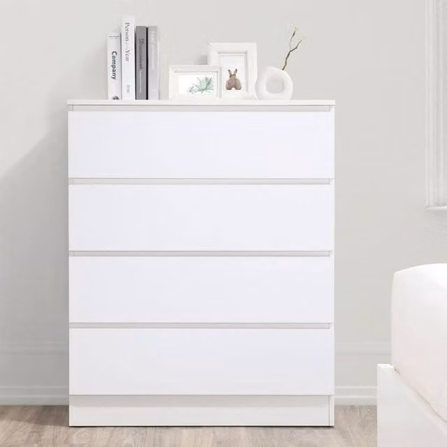 Birlea Oslo Modern 4 Drawer Chest in White