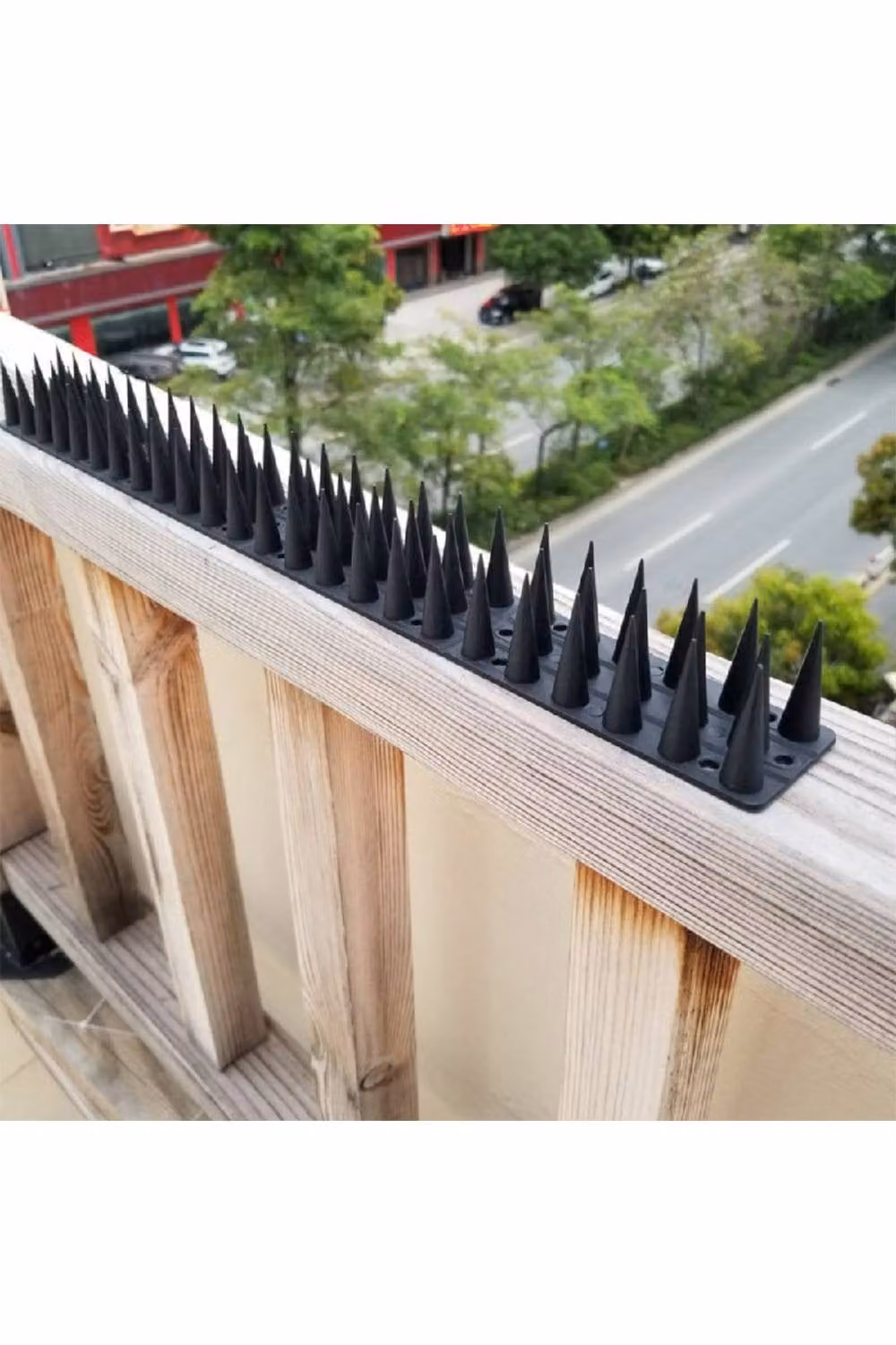KDMD 12-Piece Black Plastic Anti-Bird Spike Deterrent for Pigeons, Cats and Dogs – 4