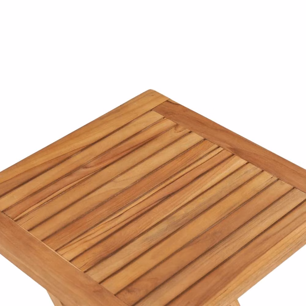 Berkfield Home Durable Folding Garden Table in Brown Solid Teak Wood, W/D/H: 45 x 45 x 45 cm – 3
