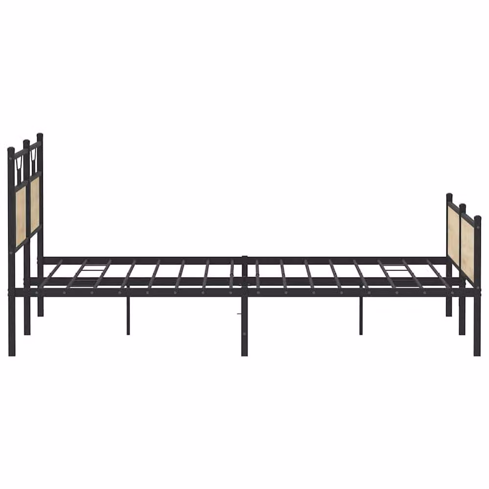 Berkfield Home Metal Bed Frame in Sonoma Oak Brown, W/D/H: 180 x 200 cm – 3