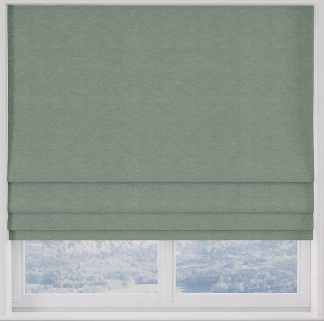Terrys Made to Measure Blackout Roman Blind in Duckegg Blue/Green Polyester