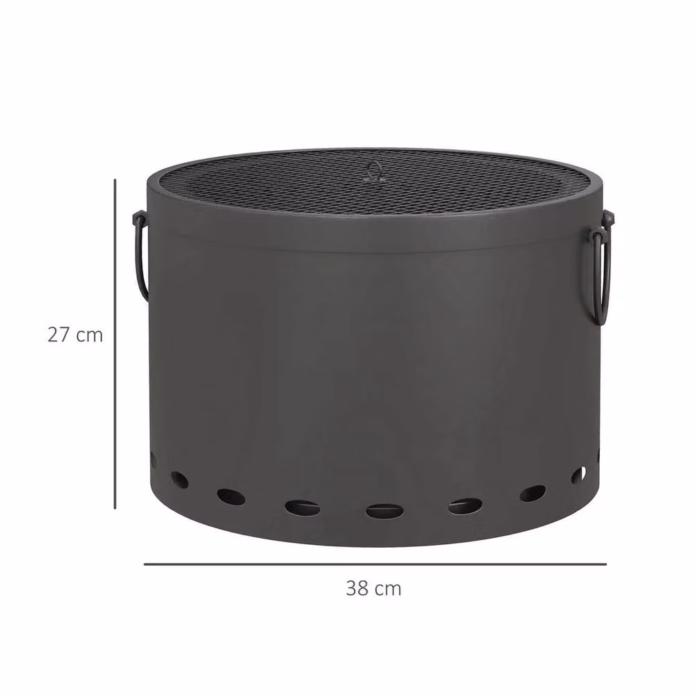 EONLION Smokeless Portable Wood Burning Fire Pit and Fire Bowl in Black, Diameter: 100 cm – 2