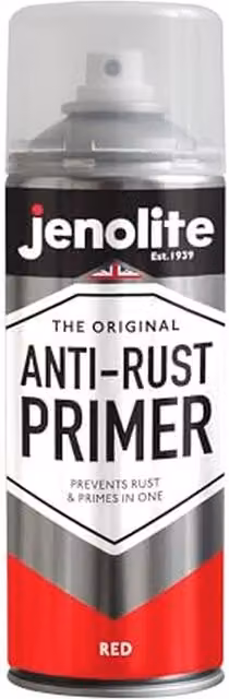 Jenolite Matt Red Quick Drying Rust Resistant Metal Primer Spray