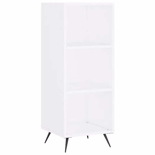 vidaXL Modern Freestanding Shelf Cabinet in White with Back Panel, W/D/H: 34.5 x 32.5 x 90 cm – 1