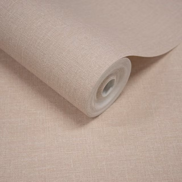 Grandeco Cirrus Plain Pink Scrubbable Wallpaper Roll