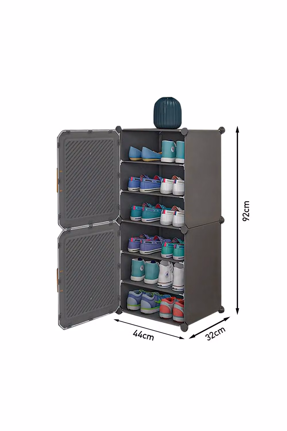 Living and Home 6-Layer Freestanding Shoe Storage Cabinet in Dark Grey – 3