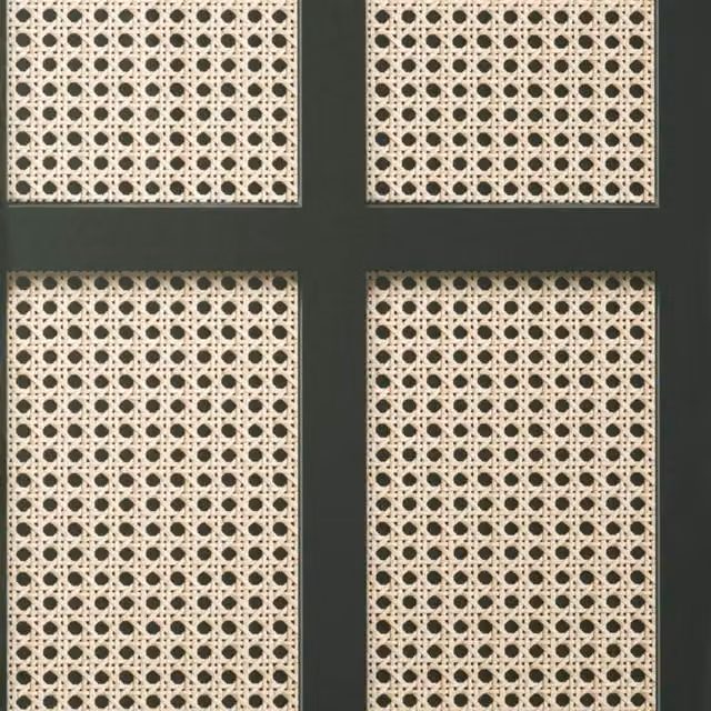 Fine Décor Cane Panel Abstract Geometric Wallpaper in Beige
