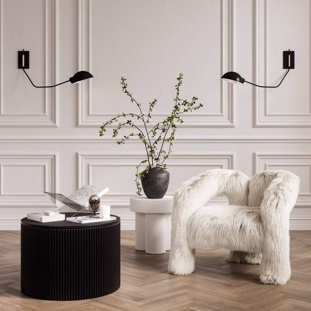 Lemon Pavilion Furniture Eden Round Indoor Coffee Table in Black Ash Veneer and MDF, W: 65 cm, D: 65 cm, H: 46.5 cm – 4