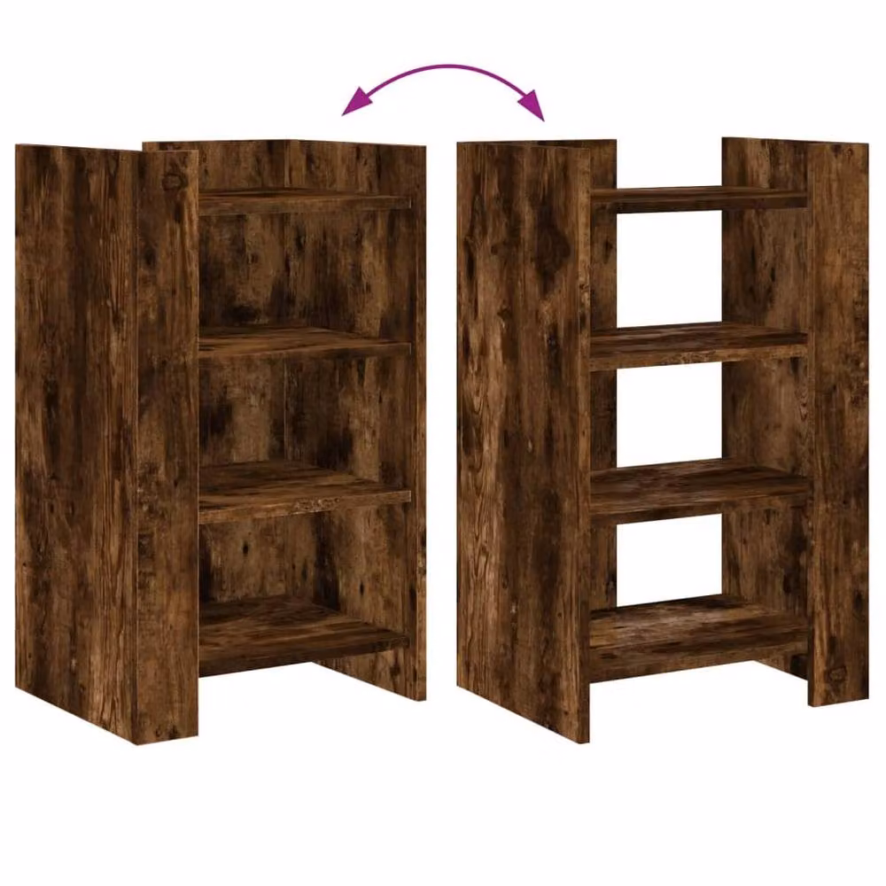 Berkfield Home Smoked Oak Sideboard in Brown, W/D/H: 45 x 35 x 75 cm – 5