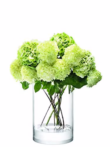 LSA International Handmade Glass Column Vase and Candleholder, Transparent, H 40 cm x Ø 30 cm