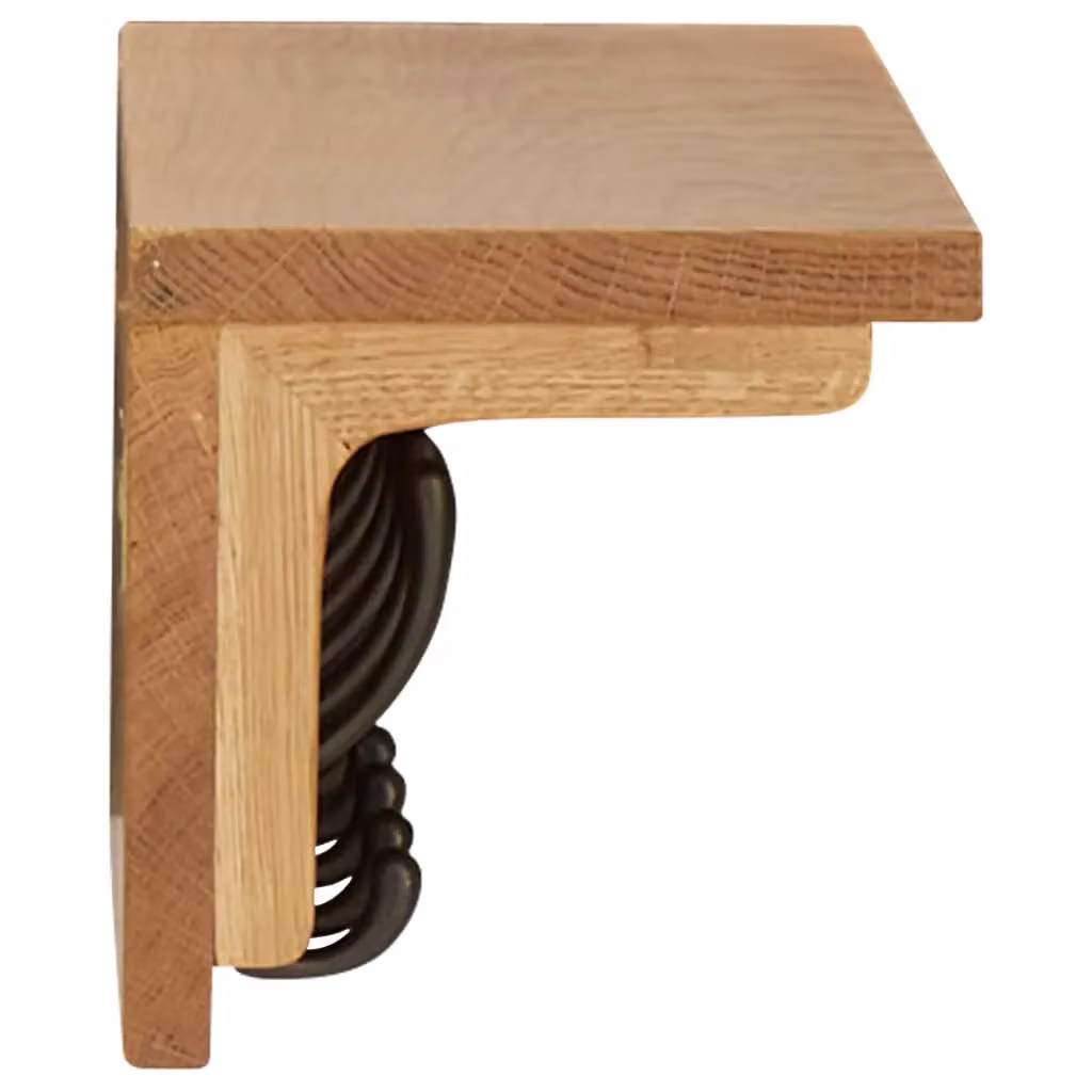 Berkfield Home Solid Oak Wood Coat Rack in Brown, W/D/H: 60 x 16 x 16 cm – 3