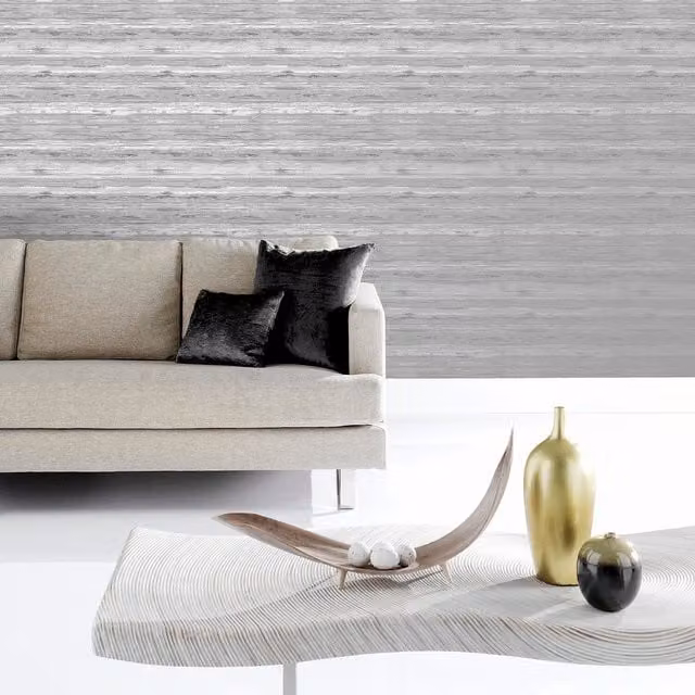 Arthouse Sahara Abstract Heavyweight Vinyl Wallpaper in Silver
