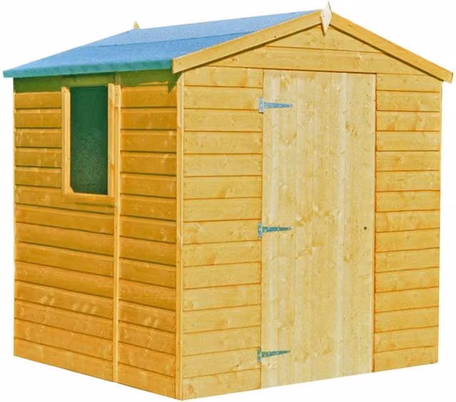 Shires Faroe Single Door Tongue and Groove Garden Shed Workshop in Brown