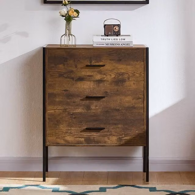 HD Designs Brooklyn 3 Drawer Chest of Drawers in Dark Brown – 1