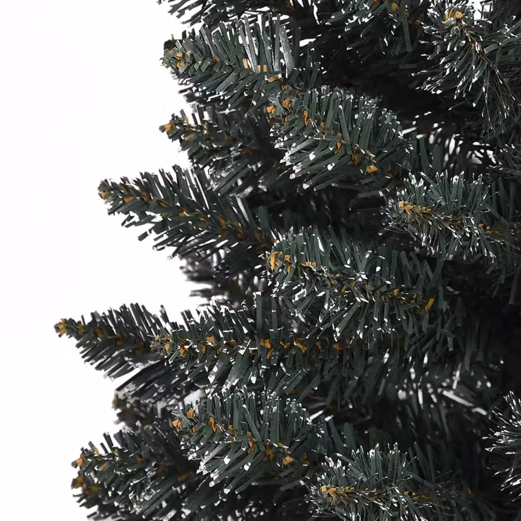 Berkfield Home Artificial Slim Christmas Tree in Green with Stand, Height: 180 cm – 4