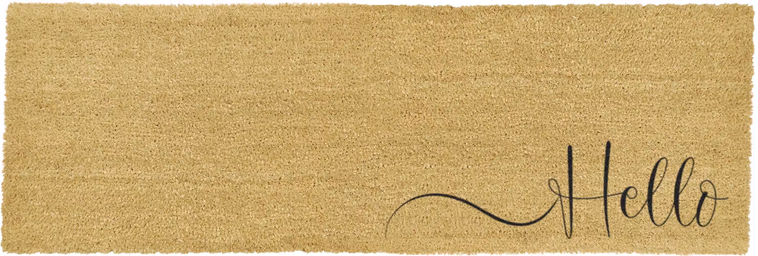 Artsy Mats Hello Scribble Patio Doormat in Beige, W/D/H: 120 x 40 cm – 4