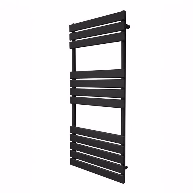 Monstershop Black Steel Flat Panel Towel Radiator, Width: 50 cm