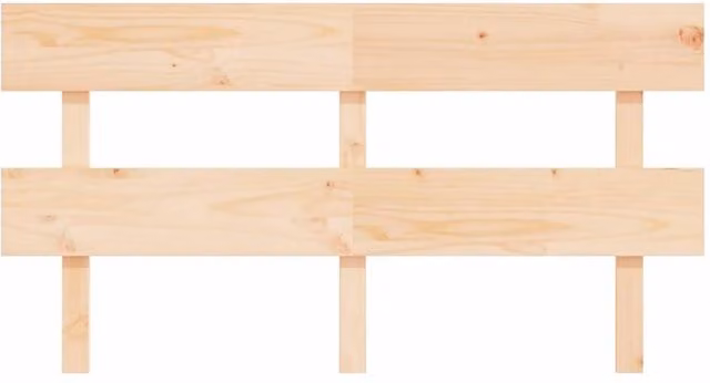 Berkfield Home Beautiful Bed Headboard in Tan Solid Wood Pine, W: 154 cm, D: 3 cm, H: 81 cm – 1
