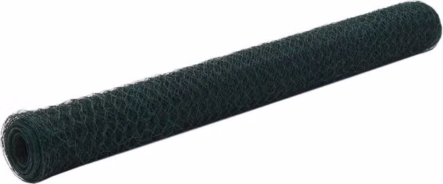 Berkfield Home Green PVC Coated Steel Chicken Wire Fence, 25 x 1.2 m – 1