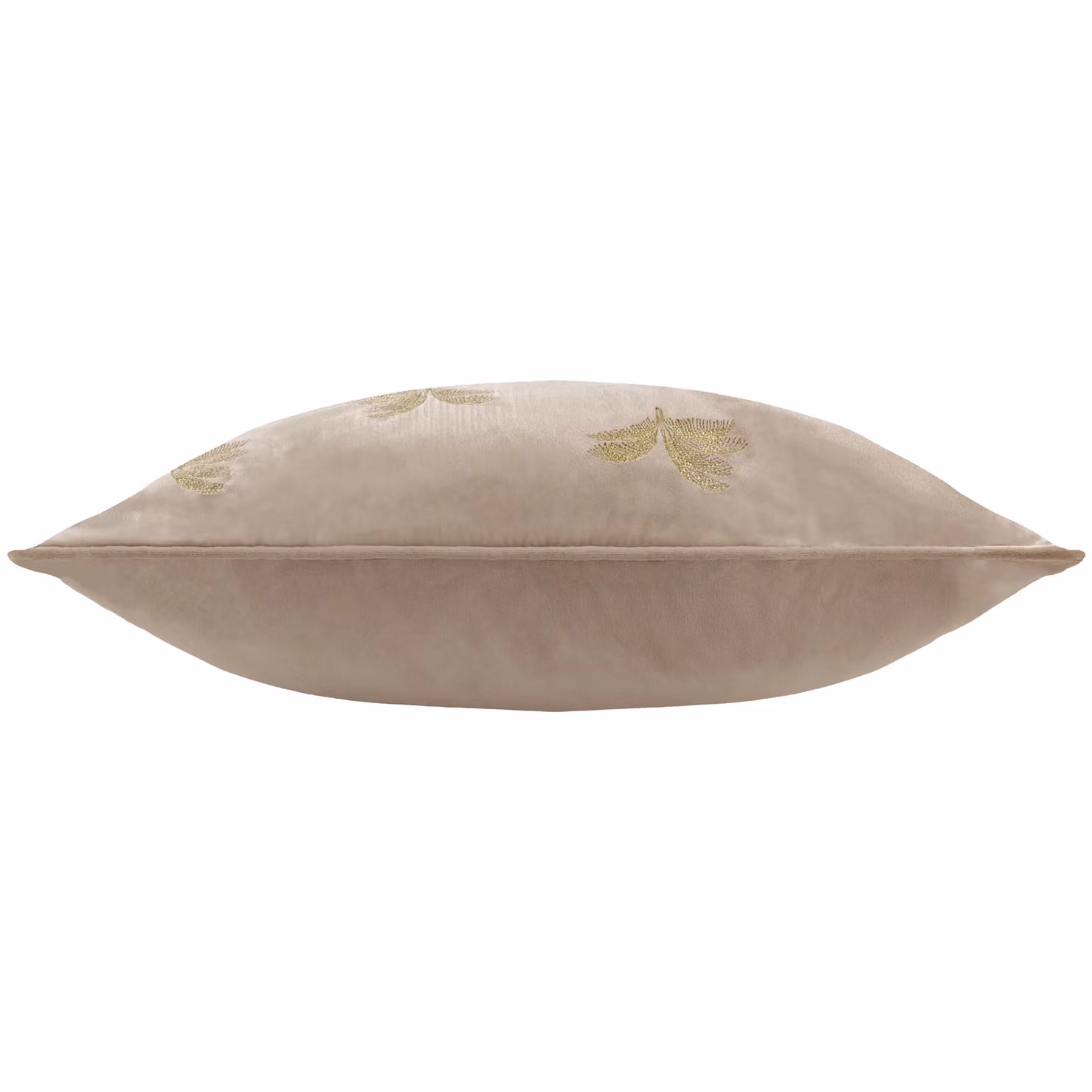 Paoletti Floral Velvet Embroidered Cushion in Brown and Beige, W/D/H: 45 x 45 x 45 cm – 3