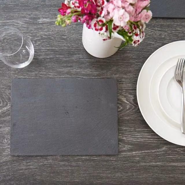 Creative Tops Natural Slate Placemats, Set of 2, Black, W: 29.5 cm, D: 21 cm – 3