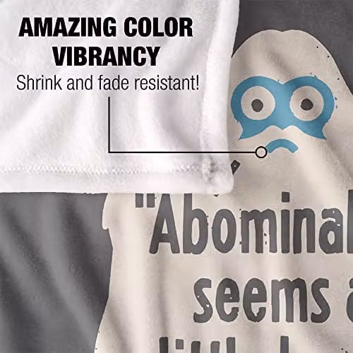 Bcreative David Olenick Not Cool Silky Touch Super Soft Fleece Throw Blanket, White, W/D/H: 152 x 127 cm – 3