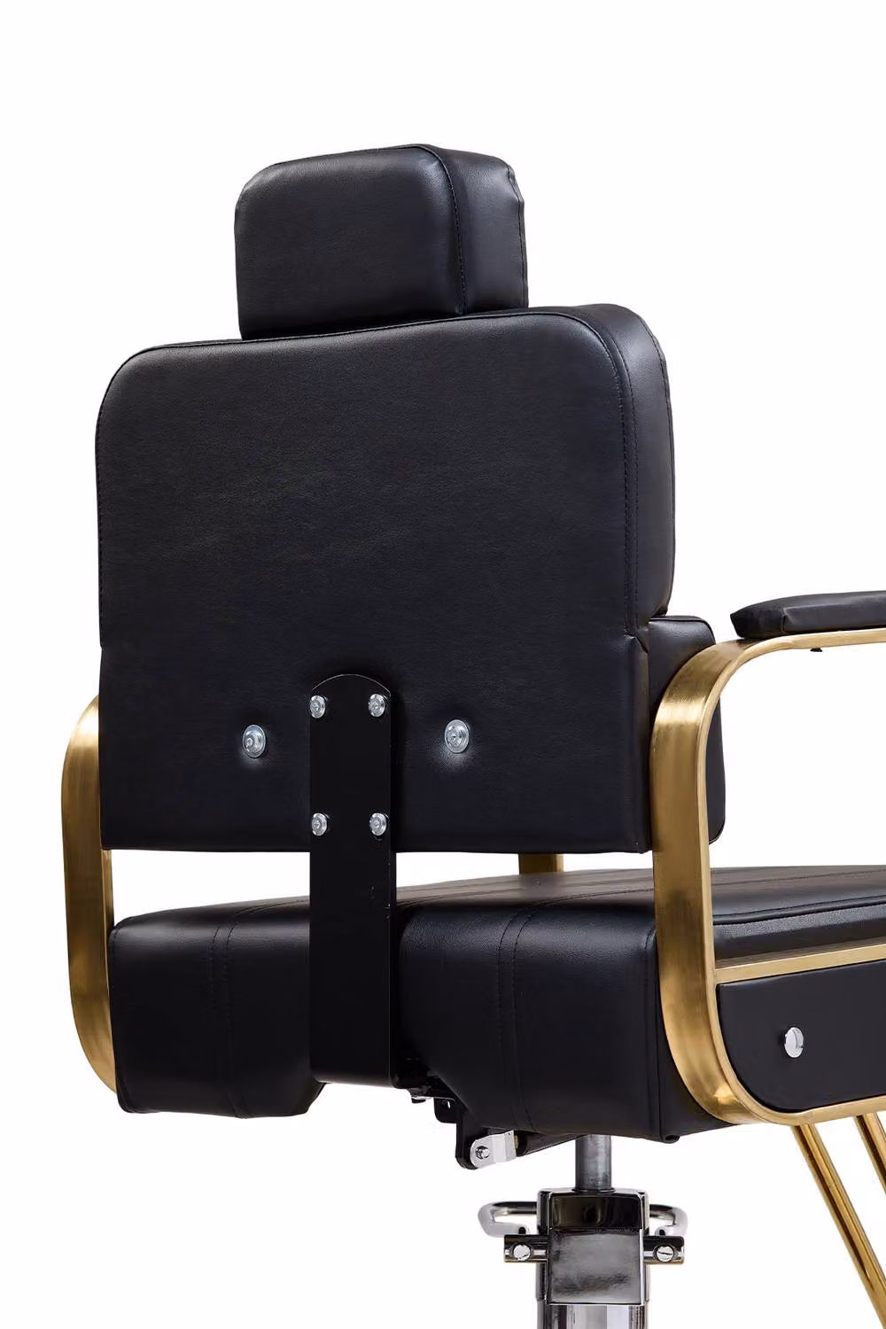 Living and Home Height Adjustable Reclining Swivel Salon Barber Chair in Black – 7