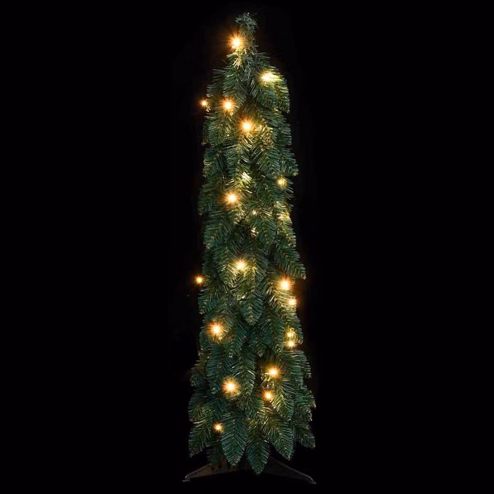 Berkfield Home Beautiful Green Artificial Pre-lit Tabletop Christmas Tree with 45 LEDs, Height: 90 cm – 3