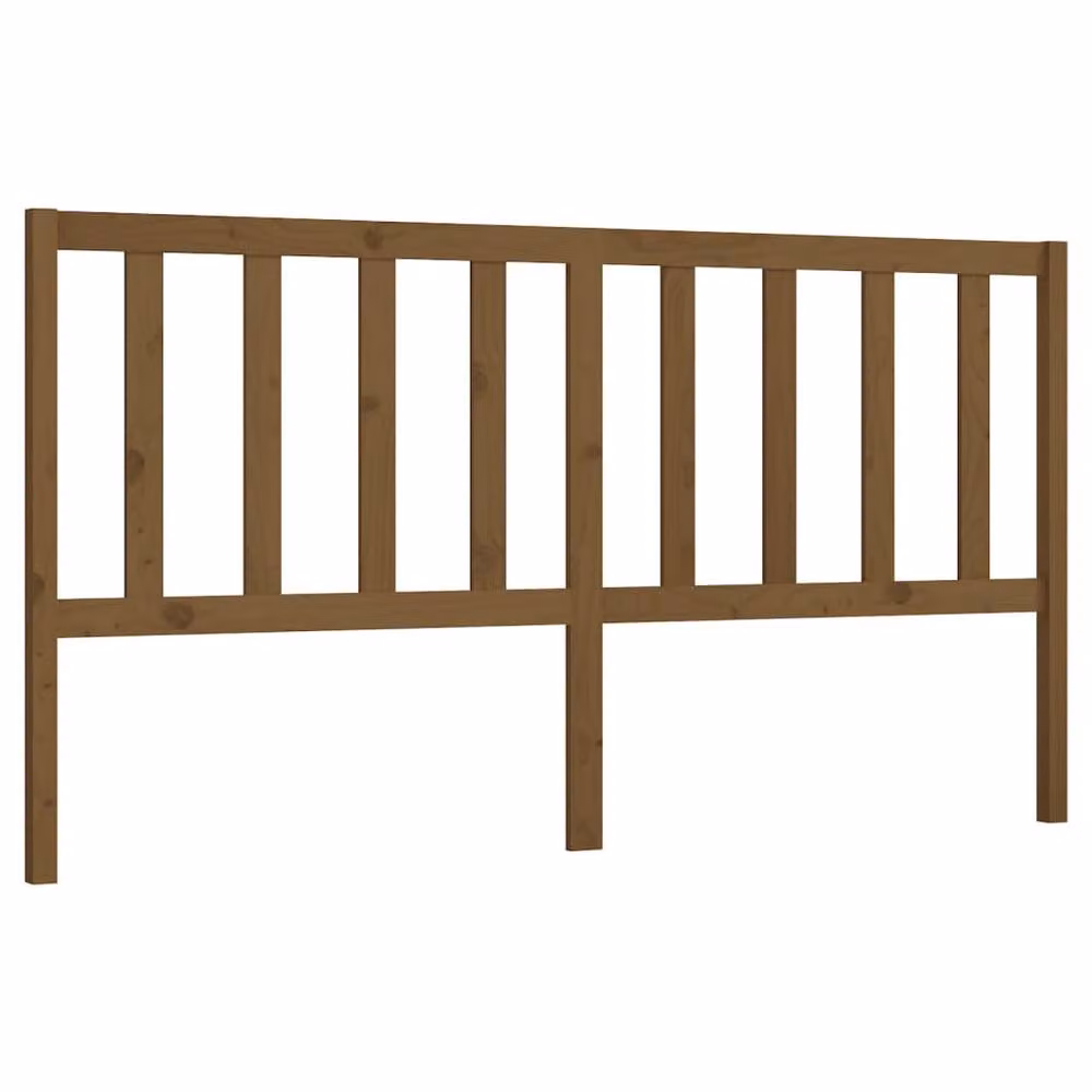 Berkfield Home Beautiful Bed Headboard in Honey Brown Solid Pine Wood, W: 206 cm, D: 4 cm, H: 100 cm – 2