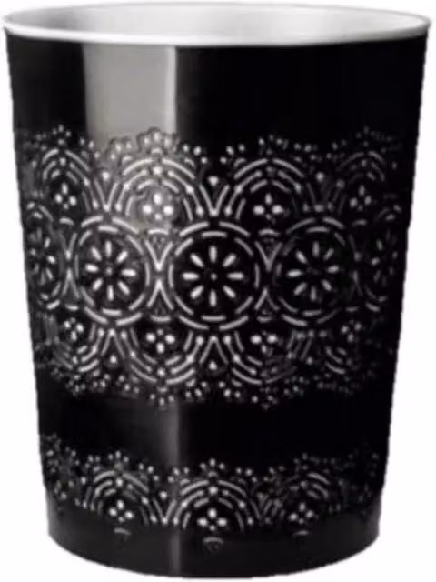 PAWNORA 9 Litre Metal Waste Bin in Black