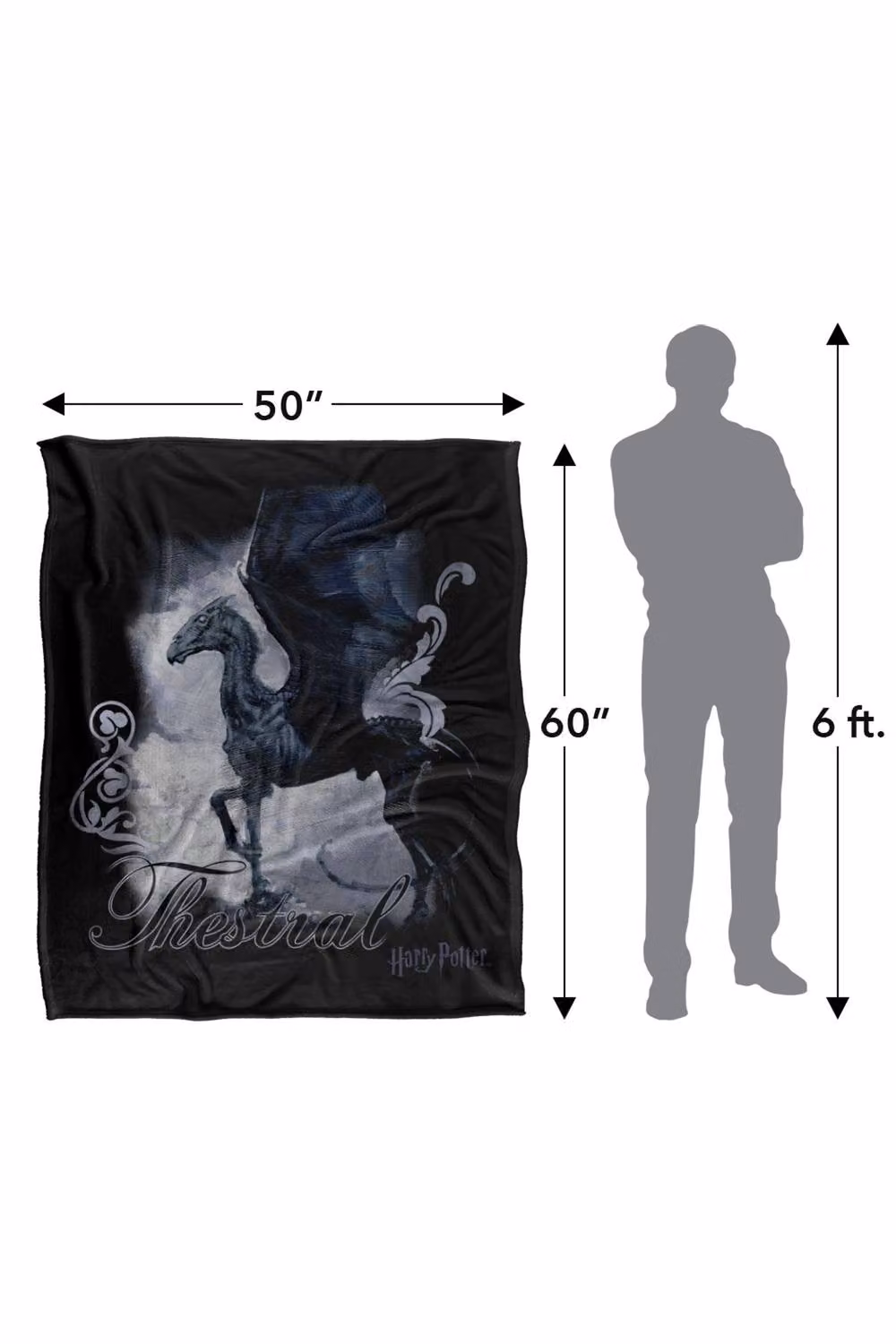 LOGOVISION Harry Potter Thestral Painting Super Soft Fleece Throw Blanket, Multicolour, W: 91.44 cm, L: 147 cm – 8