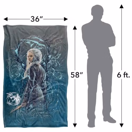 The Witcher Ciri Airbrush Silky Touch Super Soft Fleece Throw Blanket, Multicolour, W: 91 cm, D: 147 cm – 3