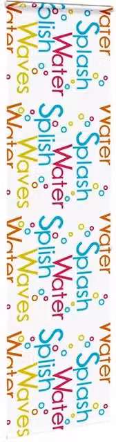 Berkfield Home Graphic Shower Roller Blind with Cassette, Multicolour, W: 60 cm, H: 240 cm