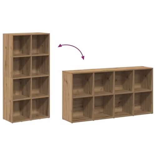 vidaXL Artisan Oak Book Cabinet in Brown, W/D/H: 66 x 30 x 130 cm – 4